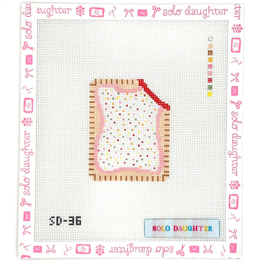 Strawberry Poptart Needlepoint Canvas