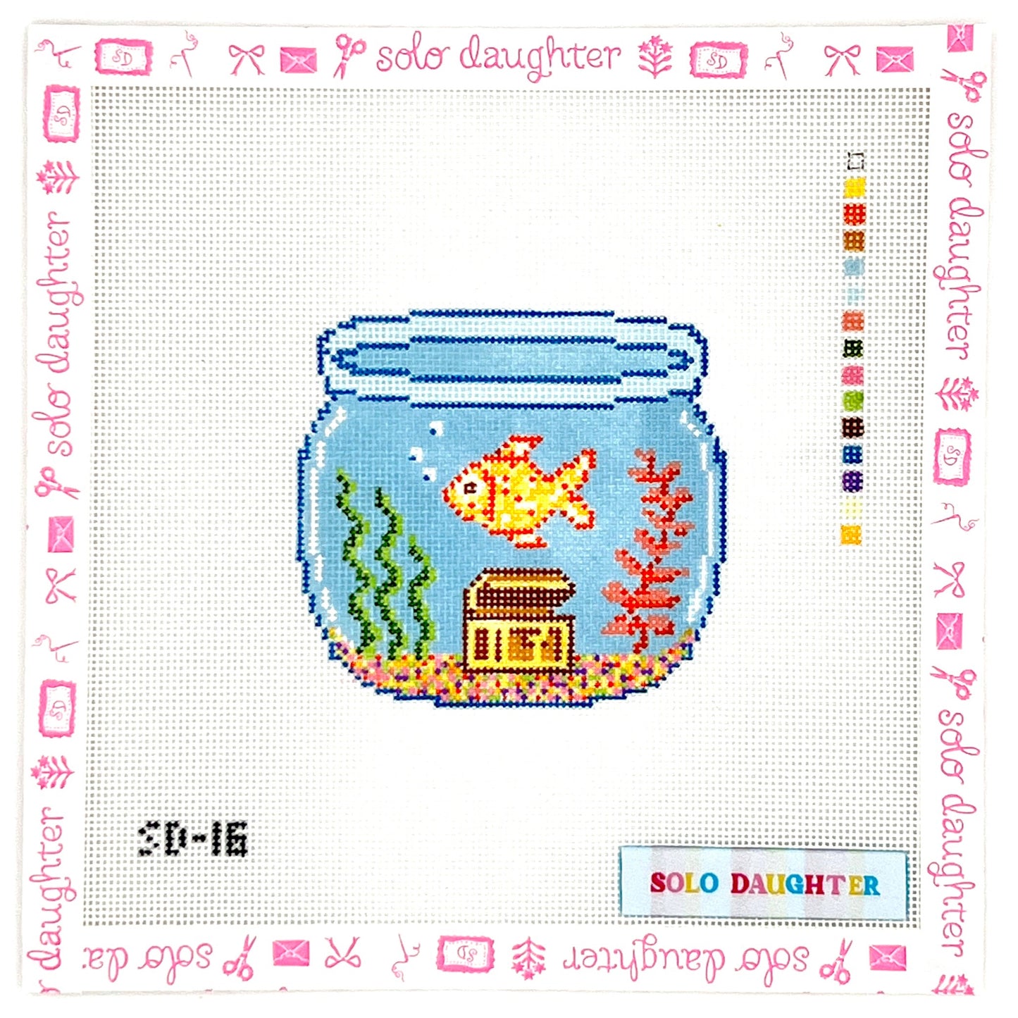 Fish Bowl Needlepoint Canvas