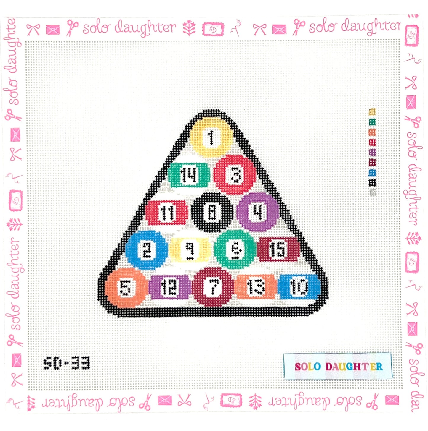 Billiards Triangle Needlepoint Canvas