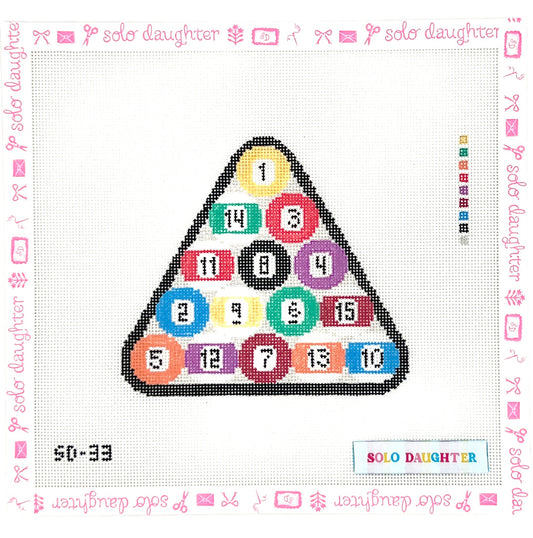 Billiards Triangle Needlepoint Canvas