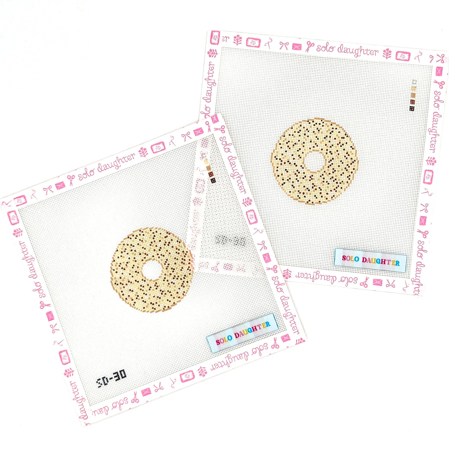 Multi-Piece 3D Everything Bagel Needlepoint Canvas