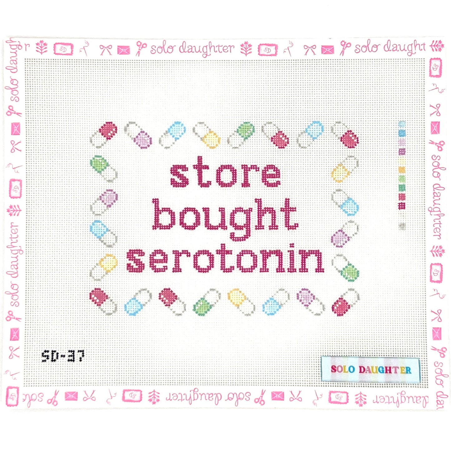 Store Bought Serotonin Needlepoint Canvas