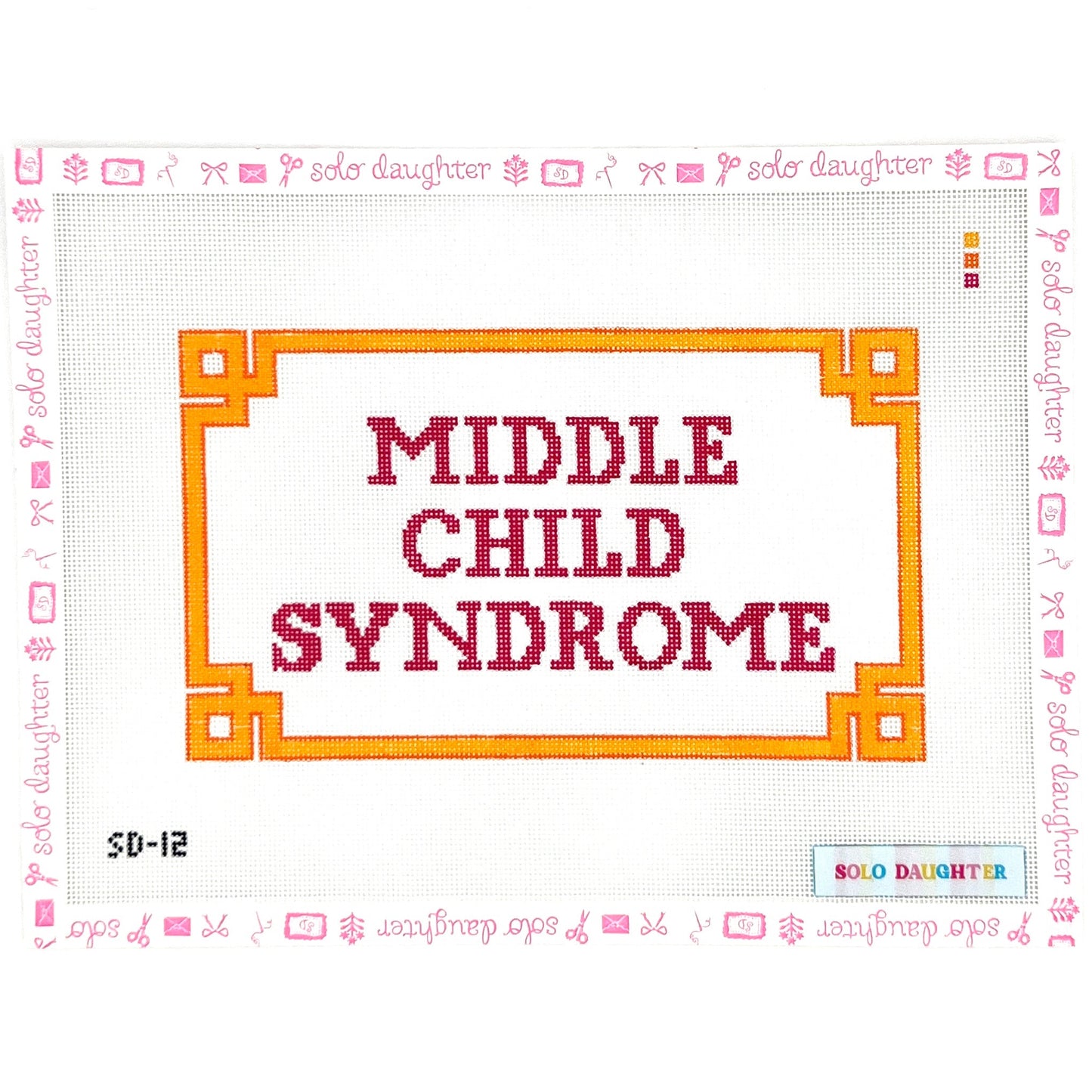 Middle Child Syndrome Needlepoint Canvas