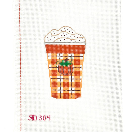 Pumpkin Spice Latte Cup Needlepoint Canvas