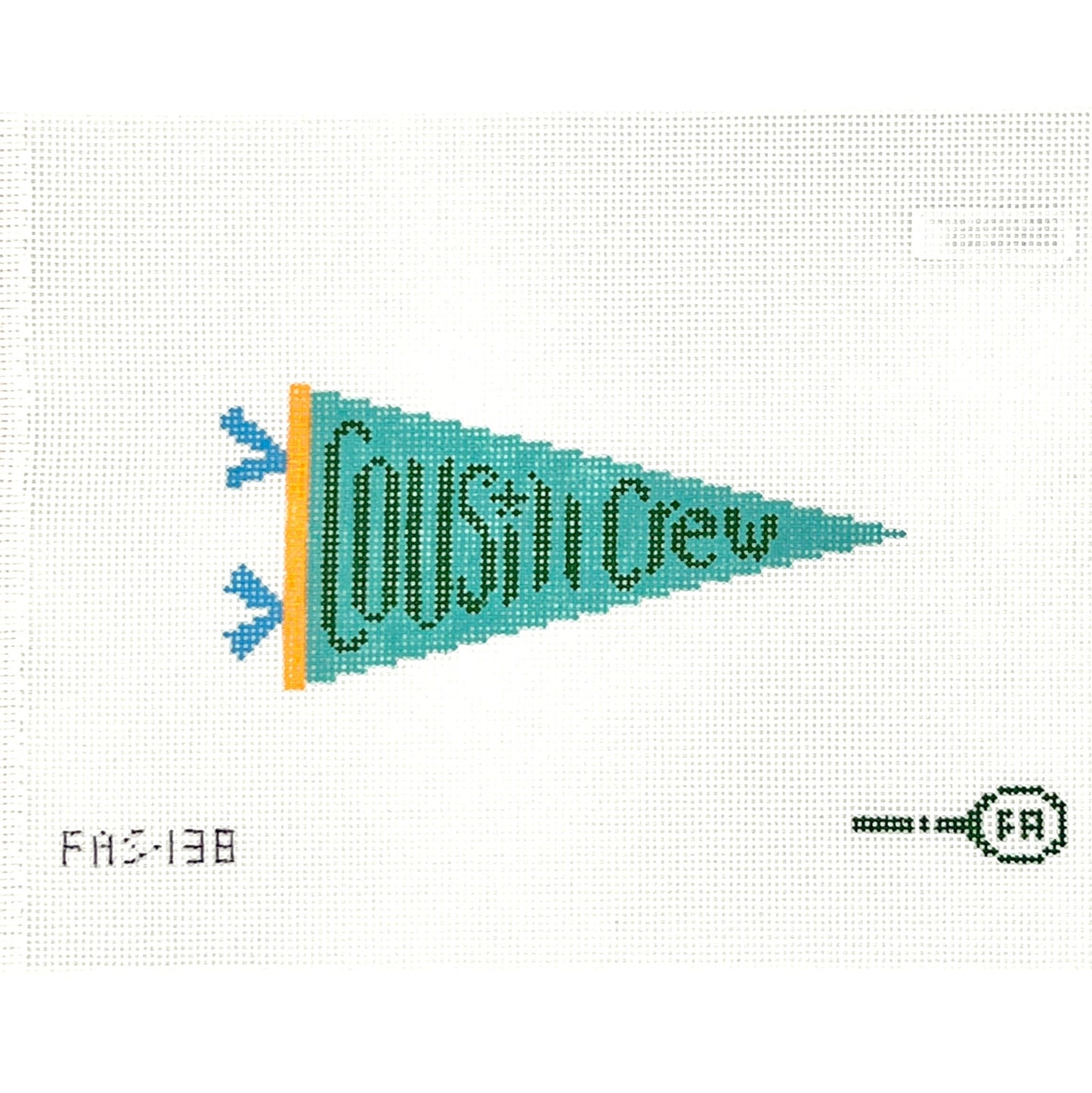 Cousin Crew Pennant Needlepoint Canvas