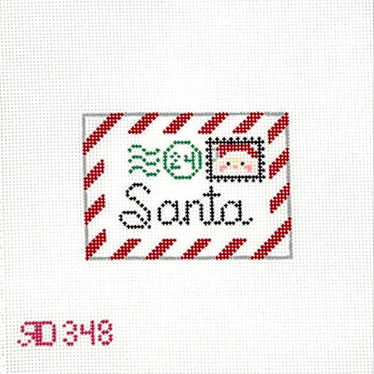 Santa Letter Luggage Tag Needlepoint Canvas