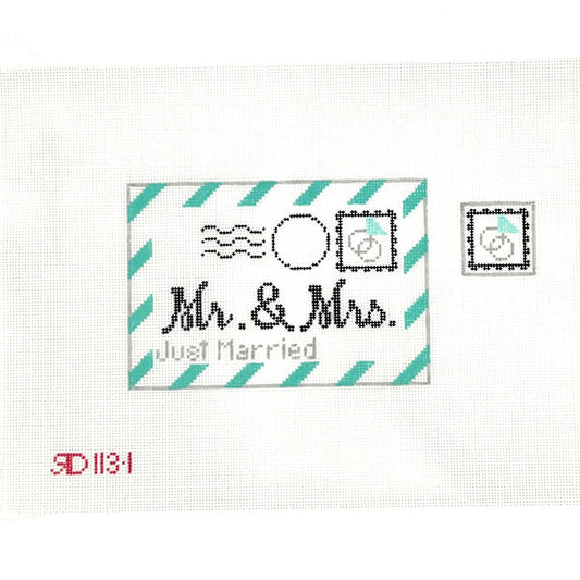 Mr. & Mrs. Letter Needlepoint Canvas