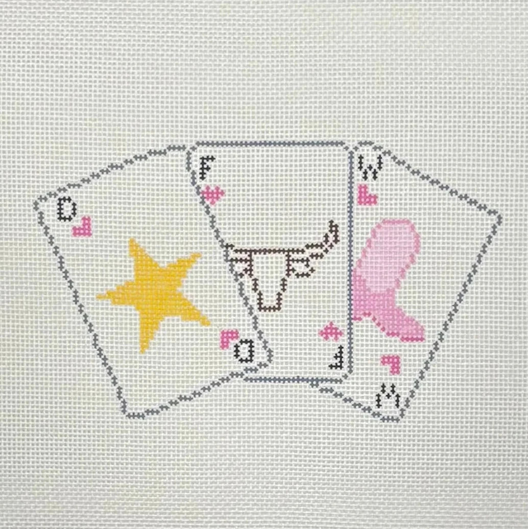 Dallas / Fort Worth Playing Cards Needlepoint Canvas