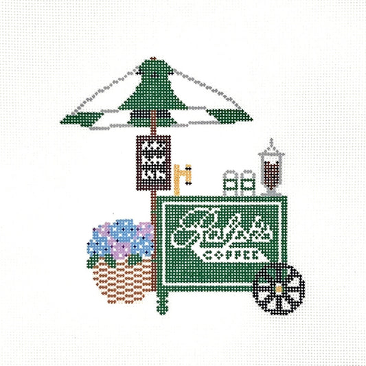 Ralph's Coffee Cart Needlepoint Canvas