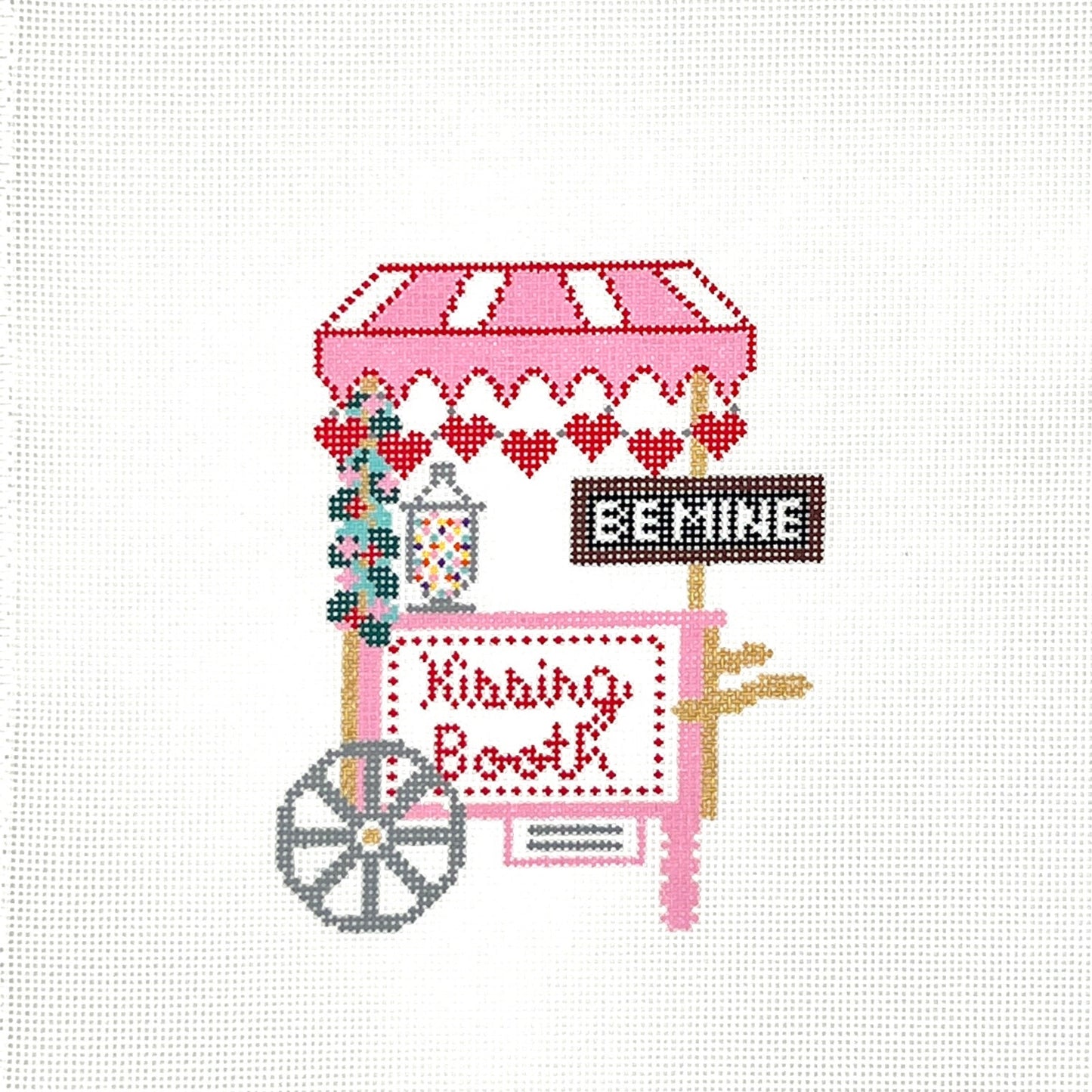 Kissing Booth Cart Needlepoint Canvas