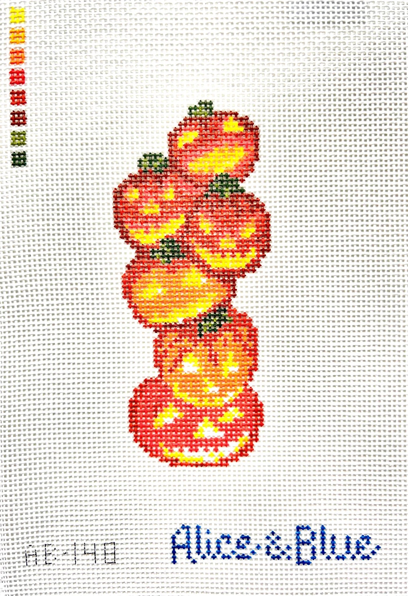 Vintage Pumpkin Stack Needlepoint Canvas