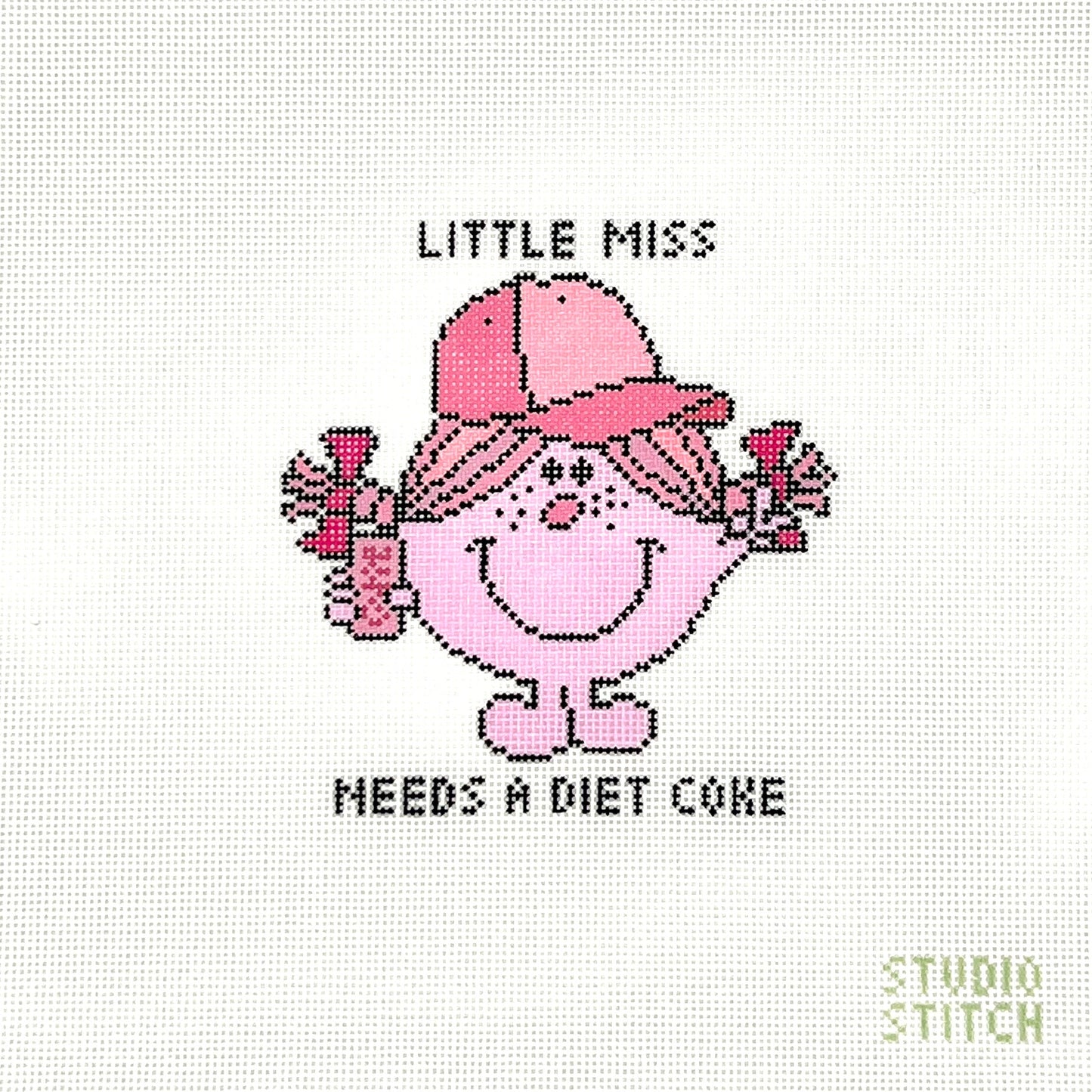 Little Miss Needs A Diet Coke Needlepoint Canvas