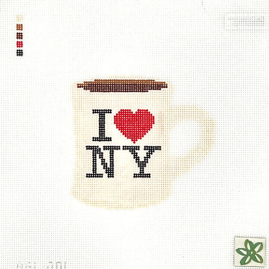 I Heart NYC Mug Needlepoint Canvas