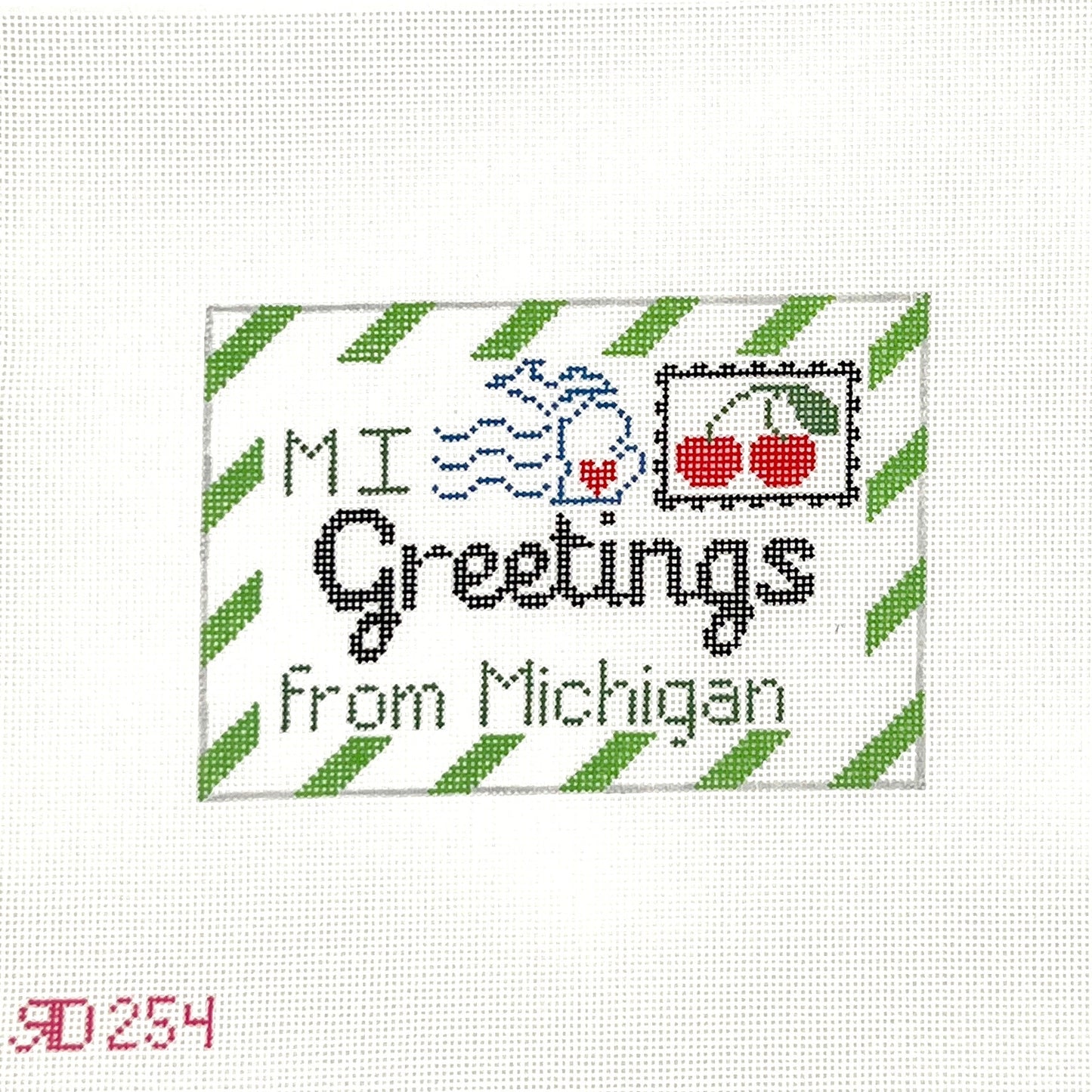 Michigan Letter Needlepoint Canvas