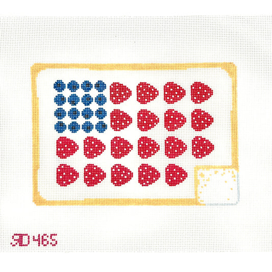 American Flag Cake Needlepoint Canvas
