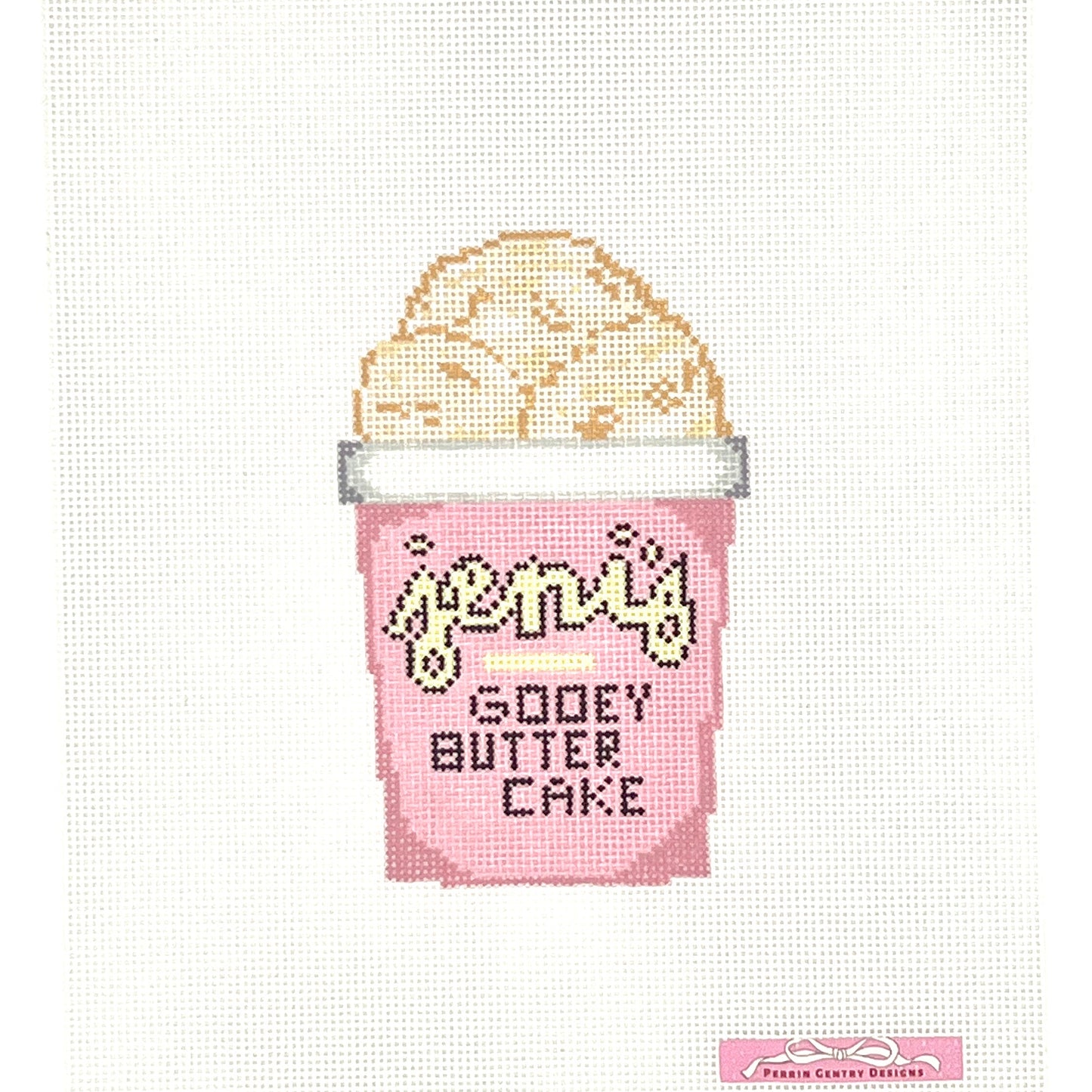 Jeni’s Ice Cream (Gooey Butter Cake) Needlepoint Canvas