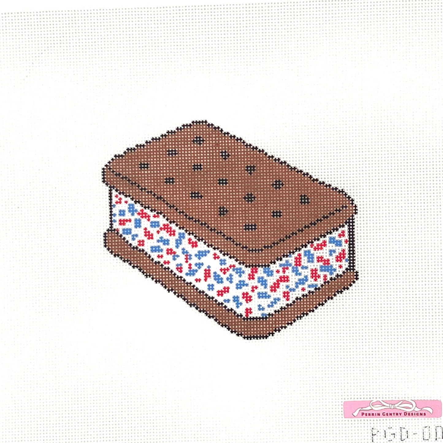 USA Ice Cream Sandwich Needlepoint Canvas
