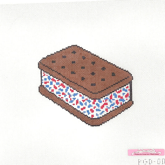 USA Ice Cream Sandwich Needlepoint Canvas