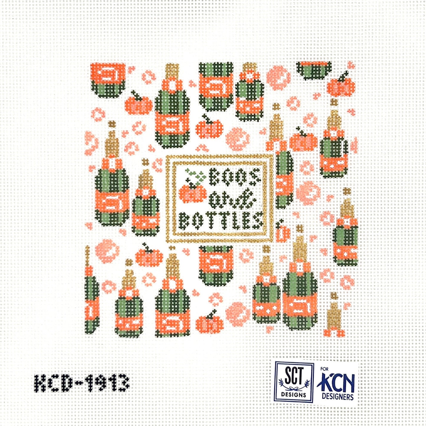 Boos and Bottles Needlepoint Canvas