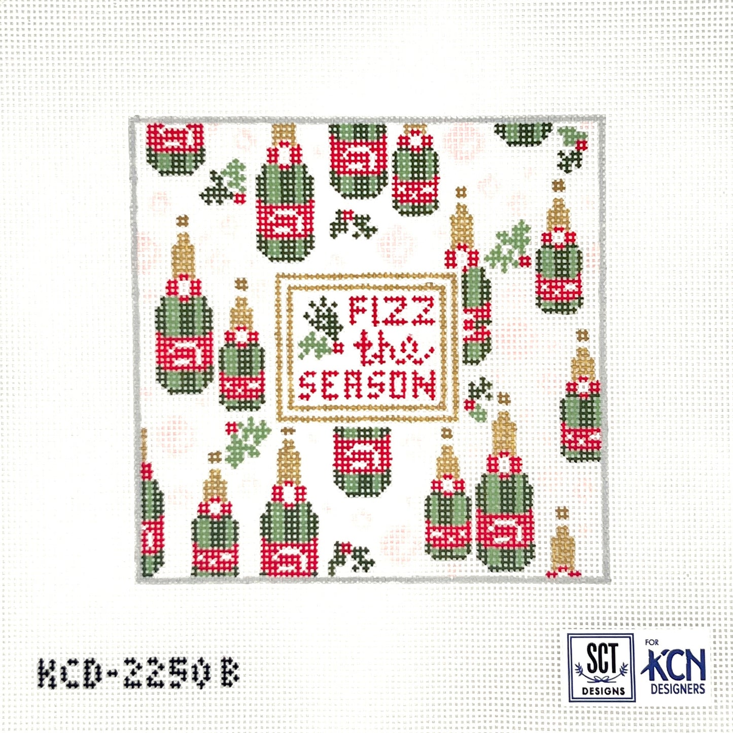 Fizz the Season Needlepoint Canvas