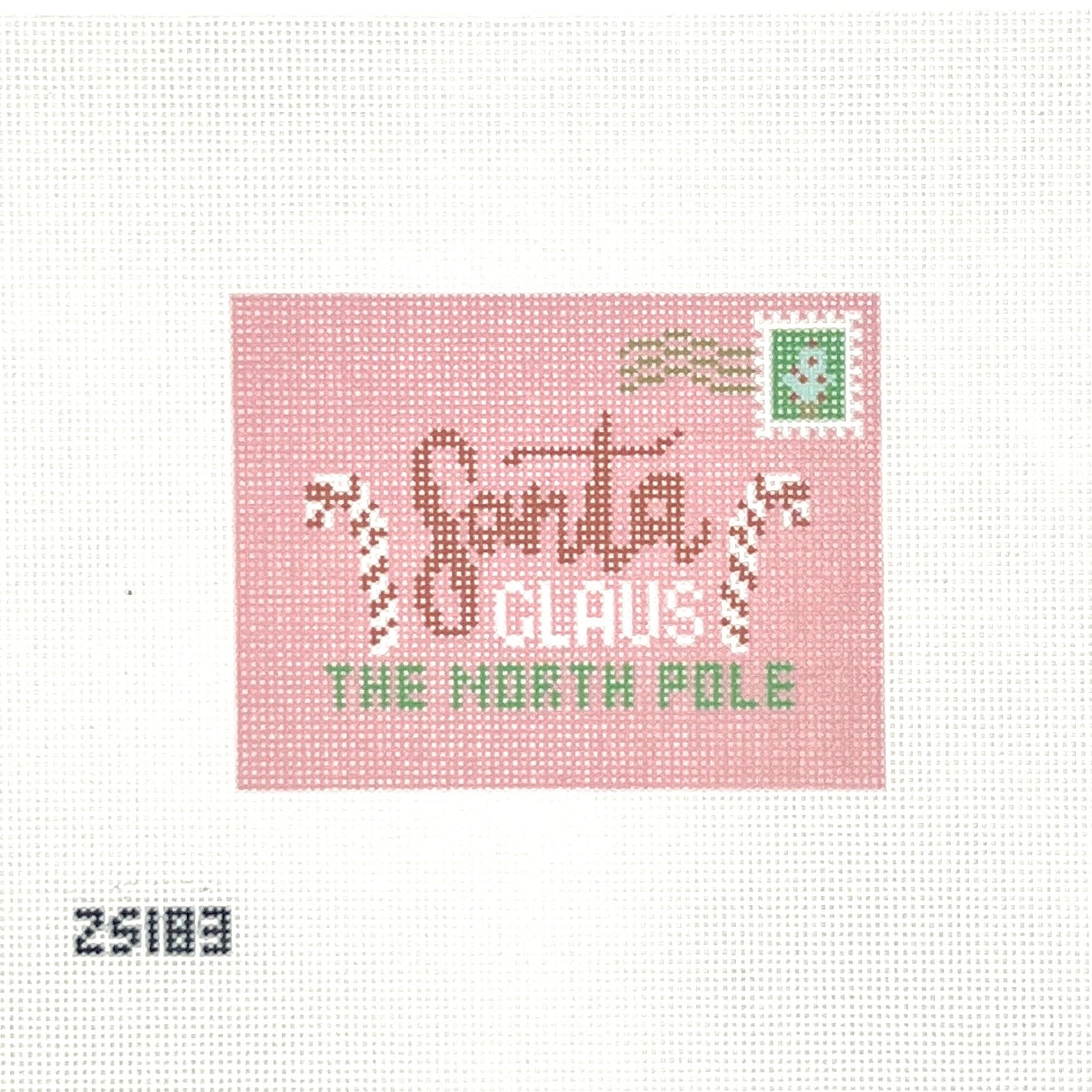 Pink Letter to Santa Needlepoint Canvas