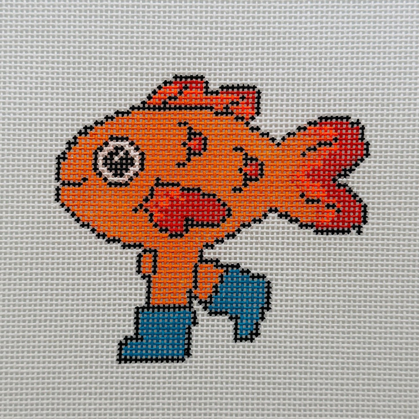 Fish in Boots Needlepoint Canvas