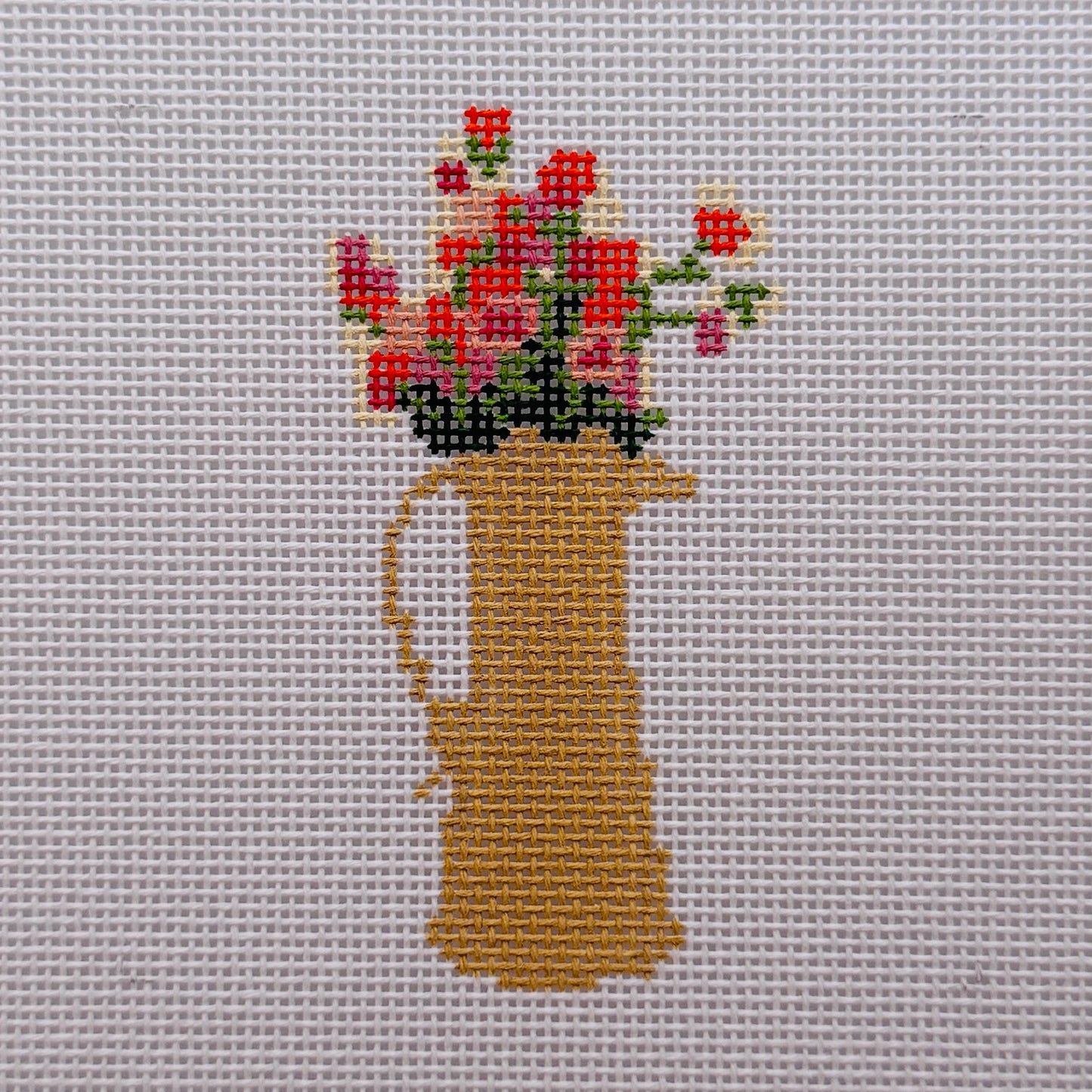 Bouquet Pitcher Needlepoint Canvas