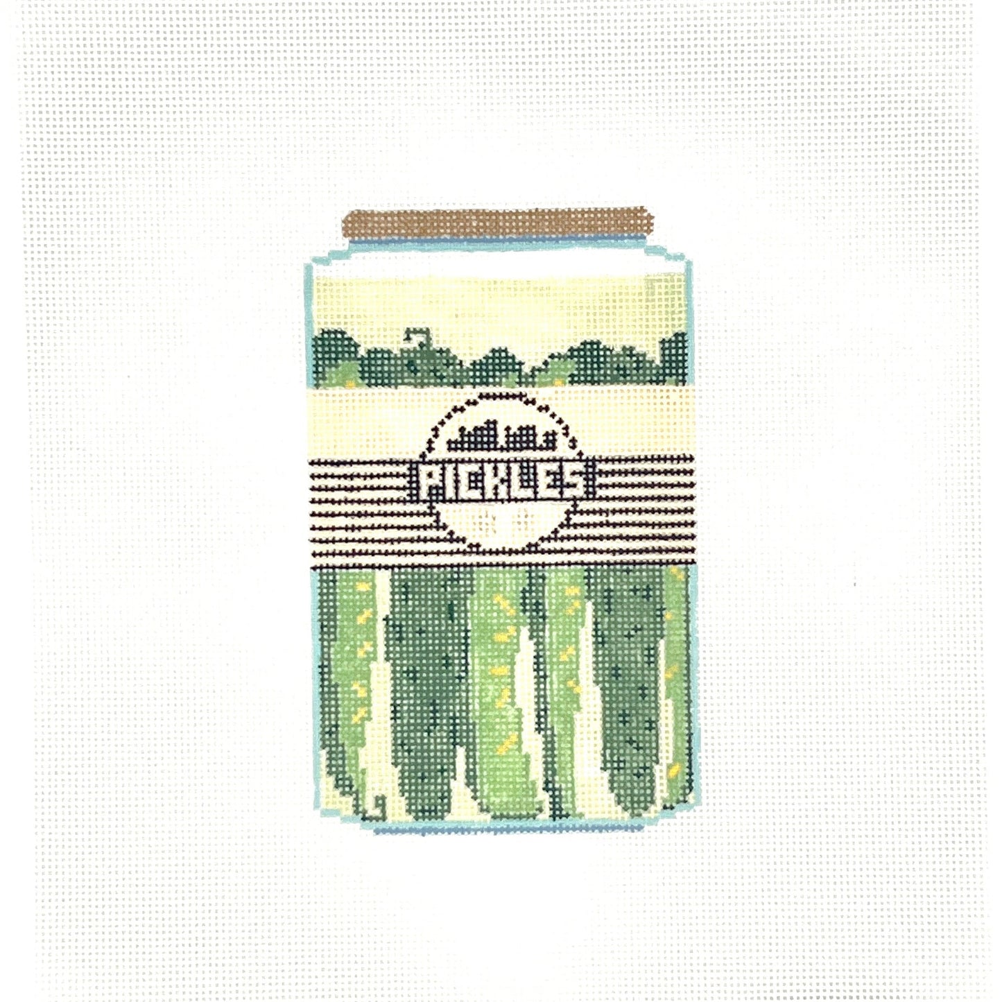 Detroit Pickles Needlepoint Canvas