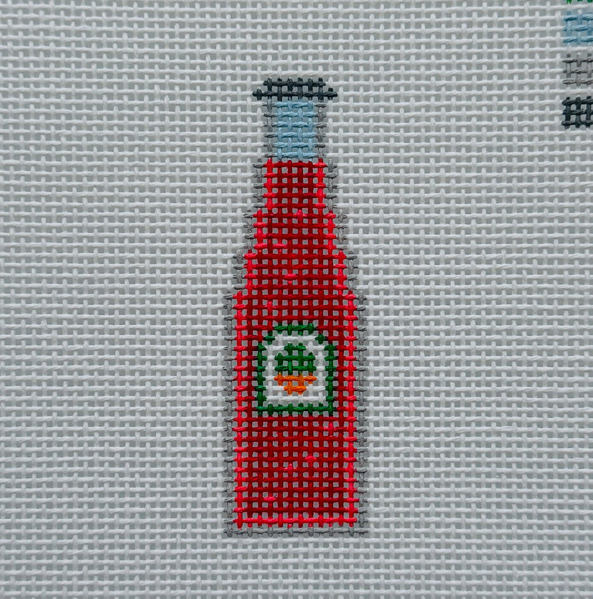 Mini Red Mexican Soda Needlepoint Canvas