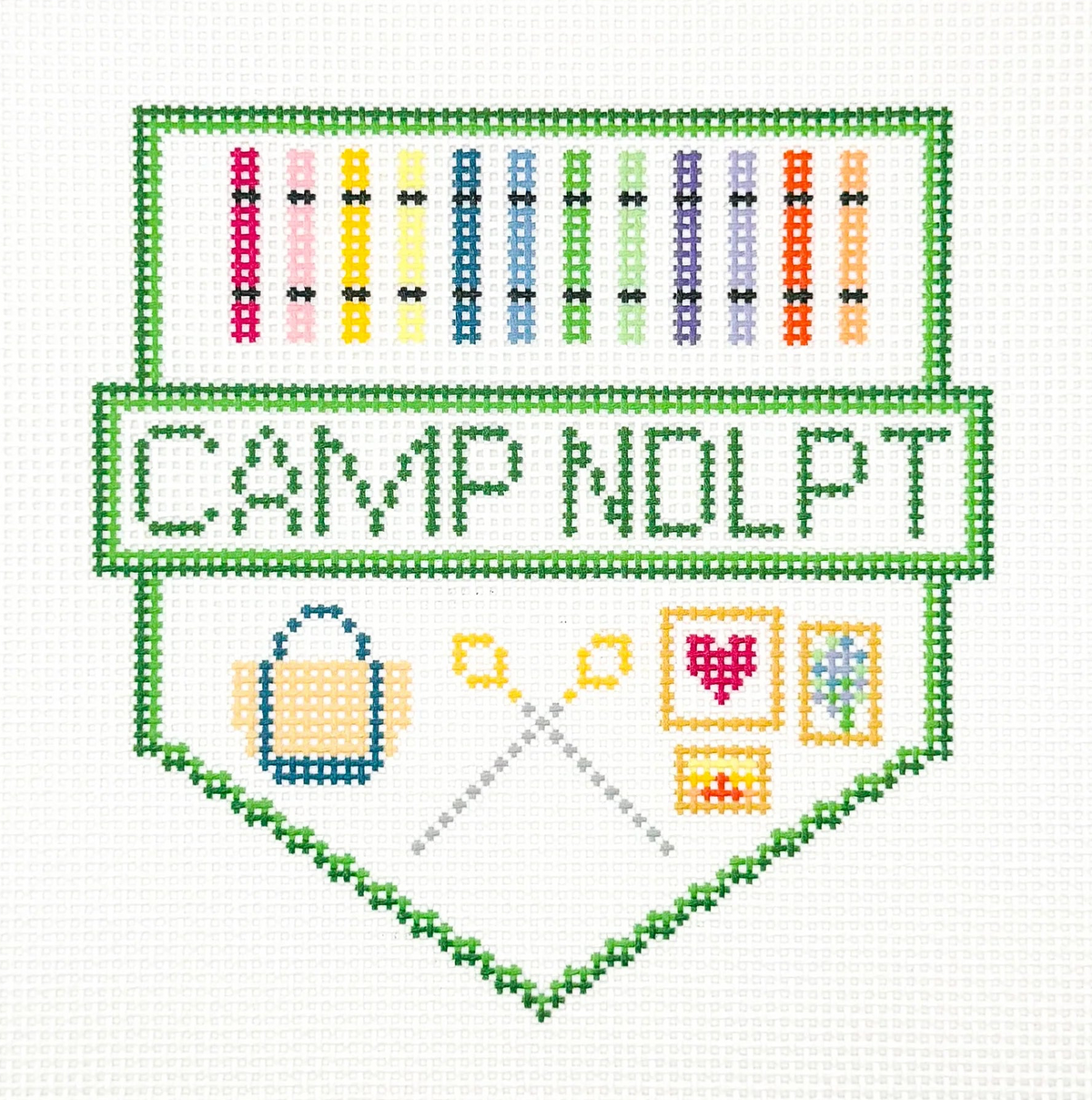 Camp NDLPT Pennant Needlepoint Canvas