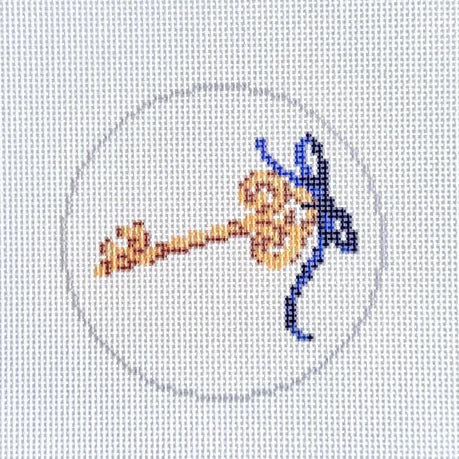 Key Round Needlepoint Canvas