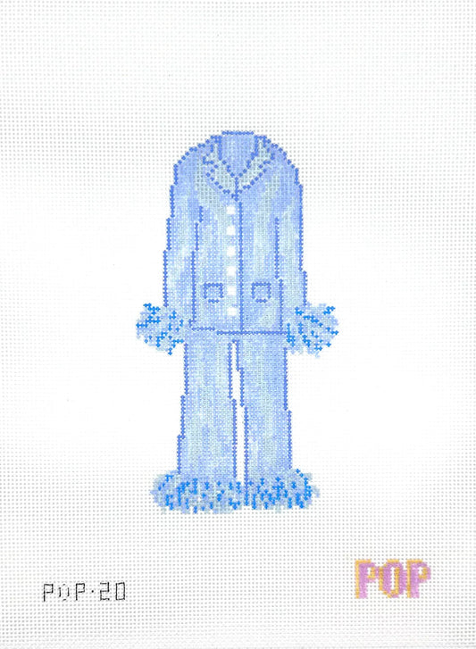 Blue Pajamas Needlepoint Canvas