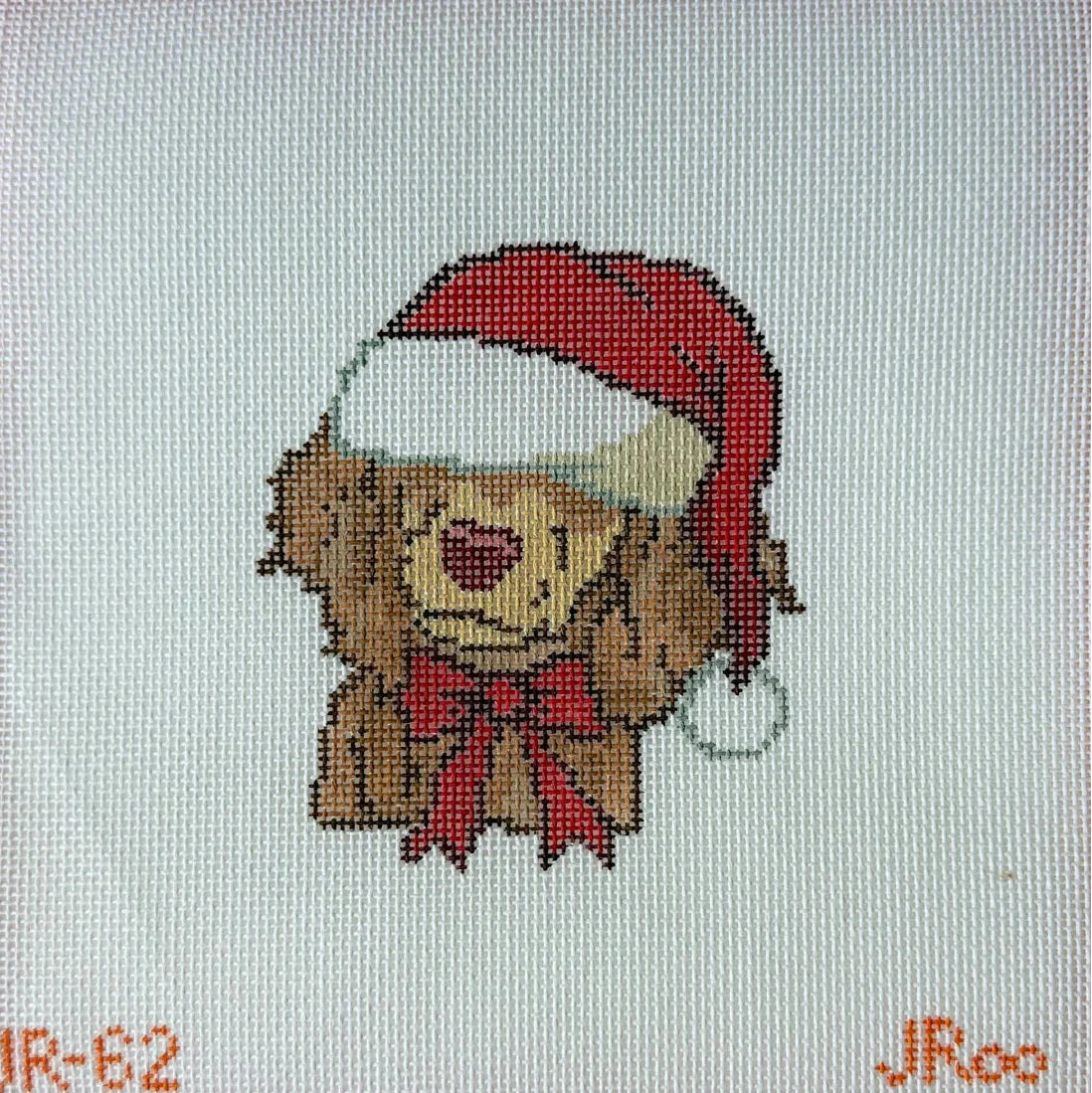 Doxie Santa Needlepoint Canvas