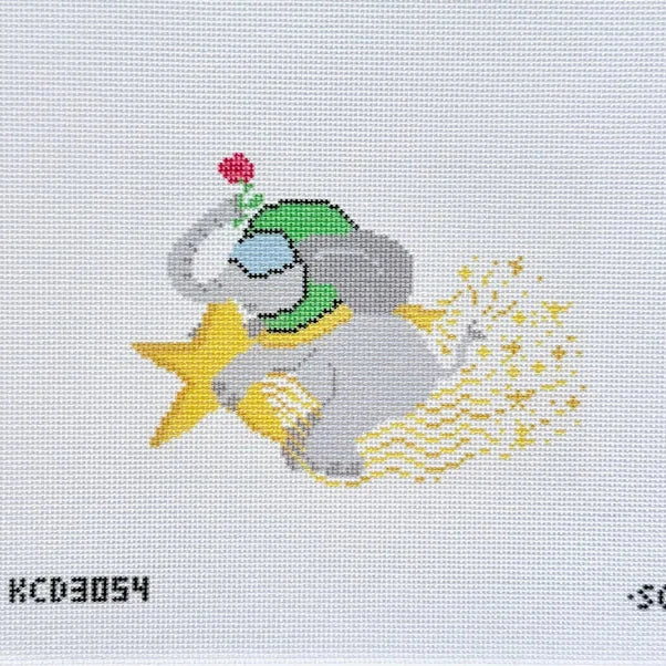 Dolce Vita Galactic Elephant Needlepoint Canvas