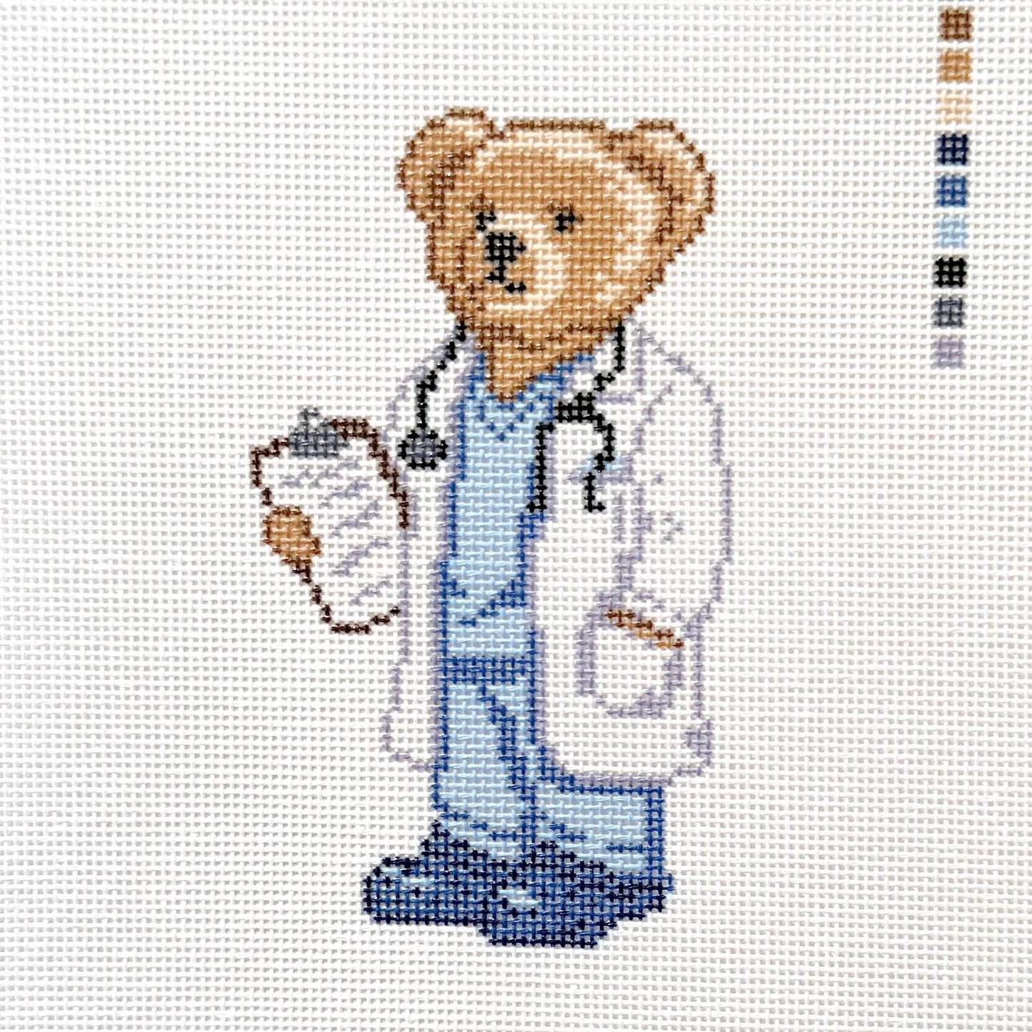 Doctor Bear Needlepoint Canvas