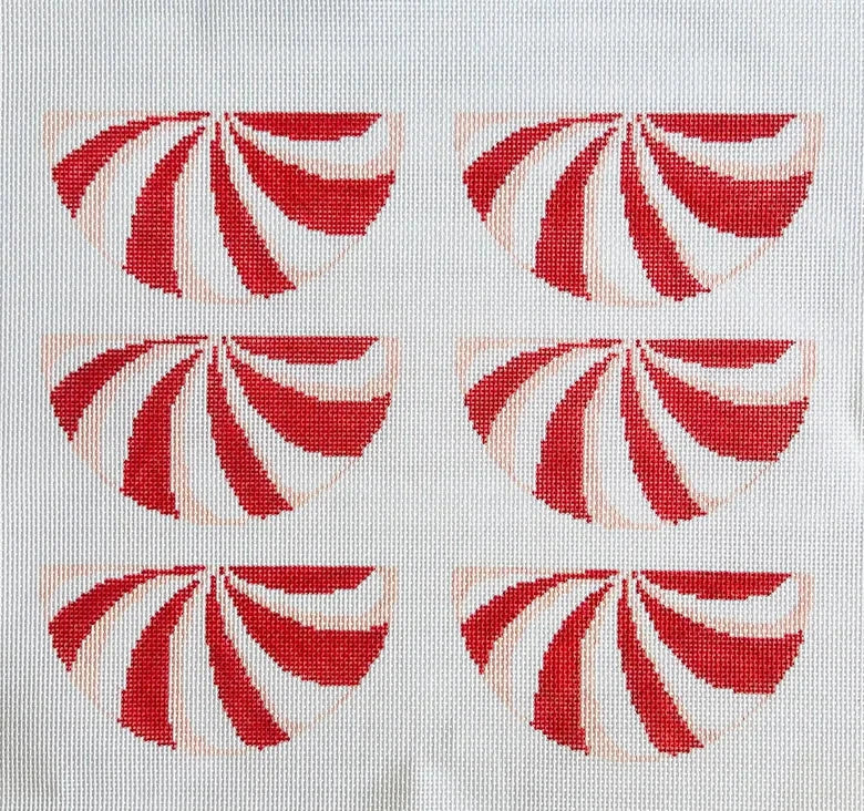 Large Peppermint Garland Needlepoint Canvas