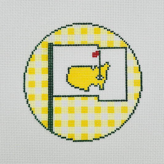 Masters Flag Round Needlepoint Canvas