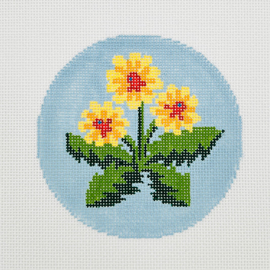 Dandelion Round Needlepoint Canvas