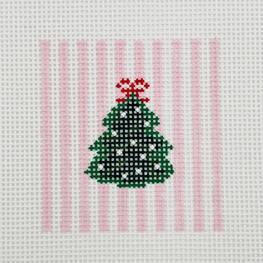 Preppy Christmas Tree Needlepoint Canvas
