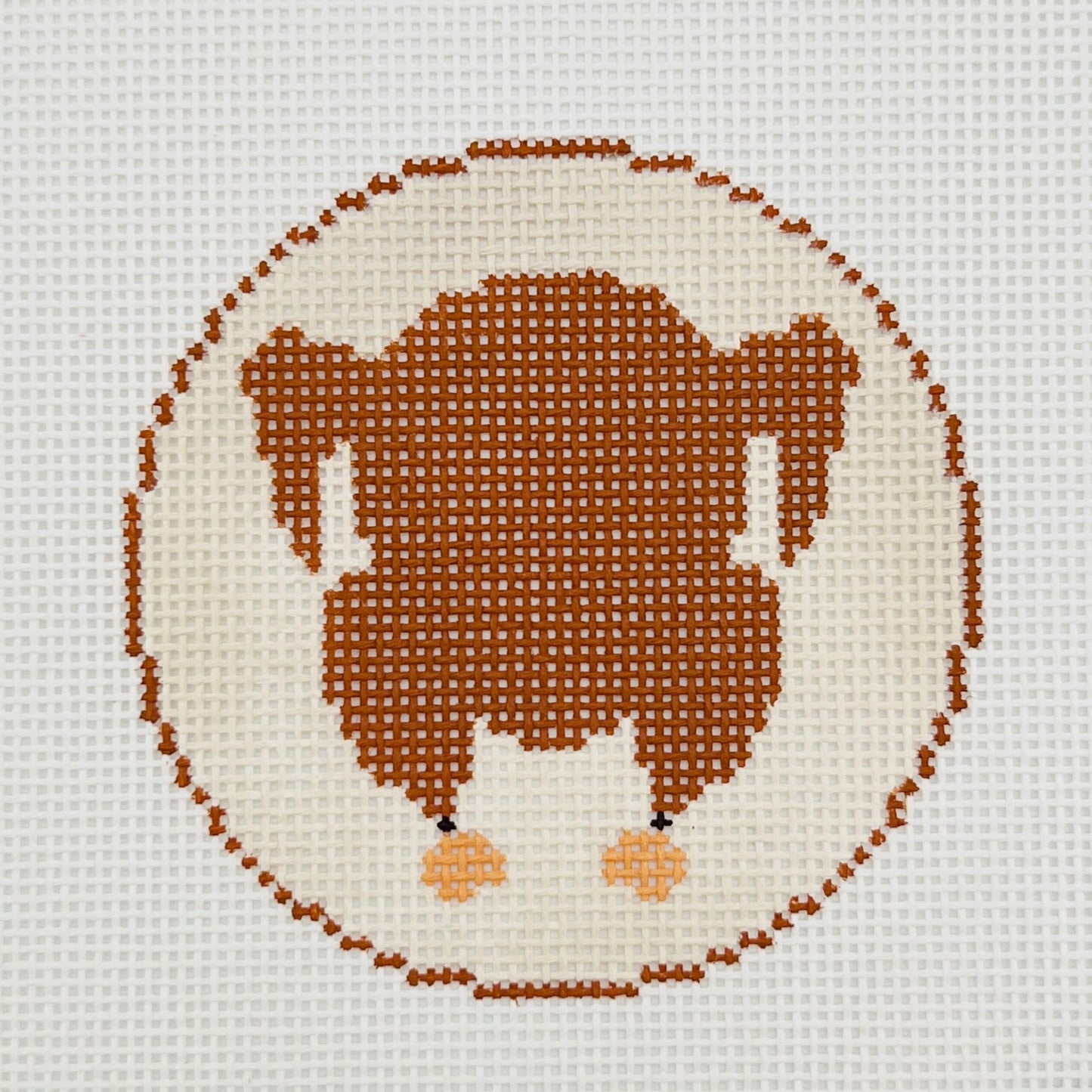 Turkey Round Needlepoint Canvas