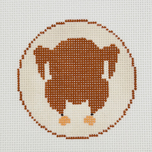 Turkey Round Needlepoint Canvas