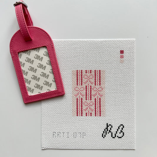 Self Finishing Set: Striped Bows and Pink Luggage Tag