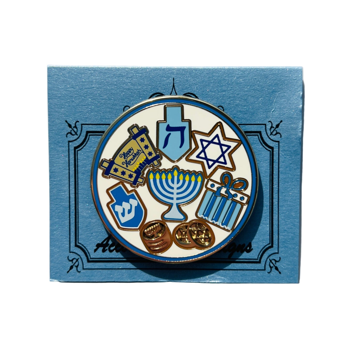 Hannukah Cookies Round Needle Minder