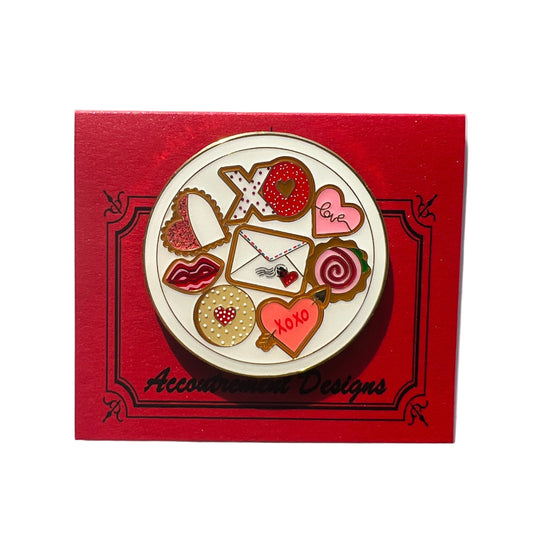 Valentines Cookies Round Needle Minder
