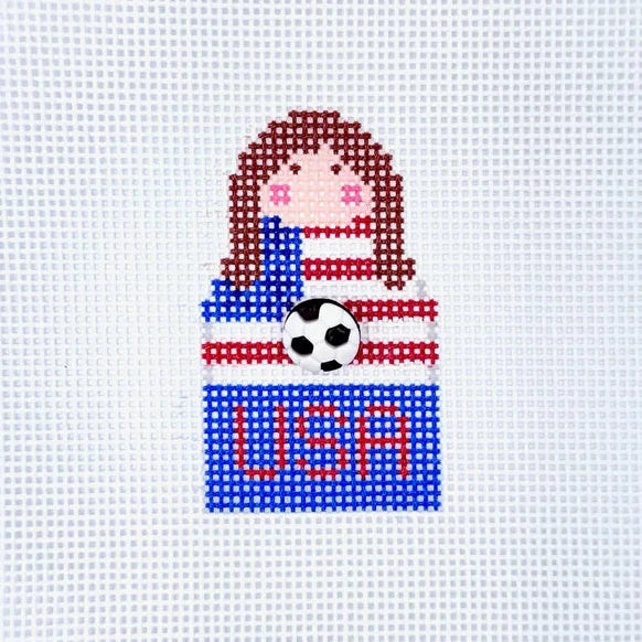 USA Women's Soccer Stitch-It Angel Needlepoint Canvas