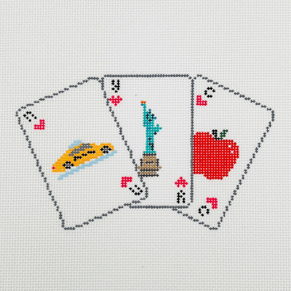 New York City Playing Cards Needlepoint Canvas