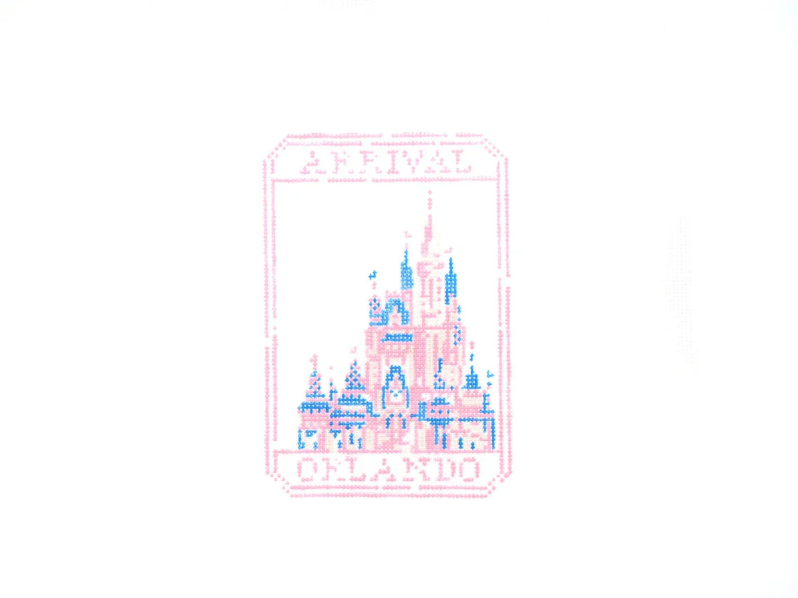 Orlando Passport Stamp Needlepoint Canvas
