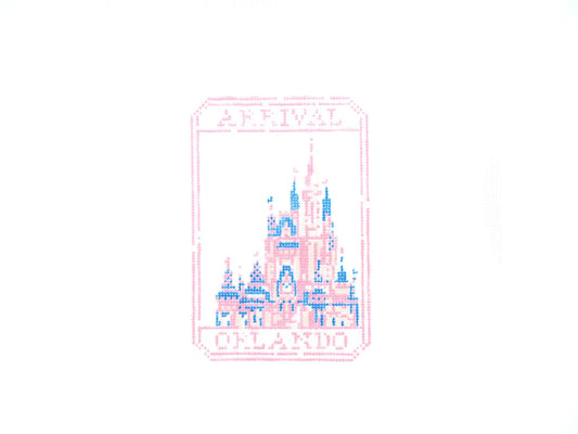Orlando Passport Stamp Needlepoint Canvas
