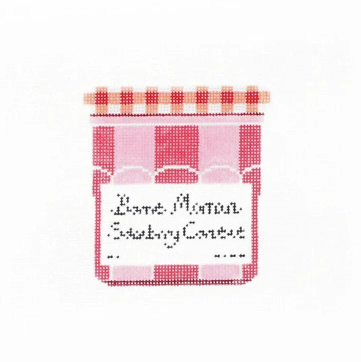 Jam Jar - Strawberry Needlepoint Canvas