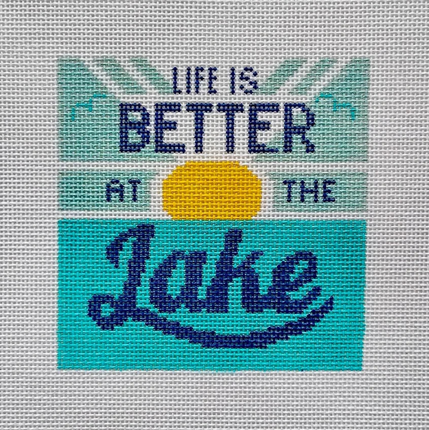 Life is Better at the Lake Needlepoint Canvas